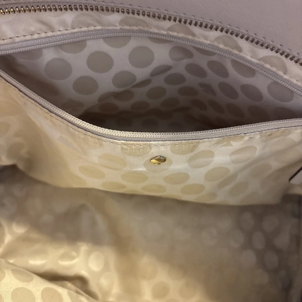 Kate Spade Beige Crossgrain Leather Large City Classic Zip Tote Handbag